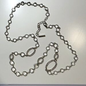 Saks Fifth Avenue 36″ Clear Crystal Bezel-Set Necklace – Elegant Fashion Jewelry